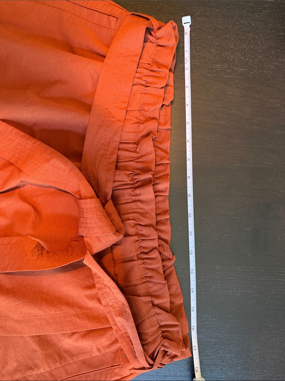 CALIA by Carrie Underwood Rust Paperbag Waist Skort with Self-Tie - Picture 5 of 8
